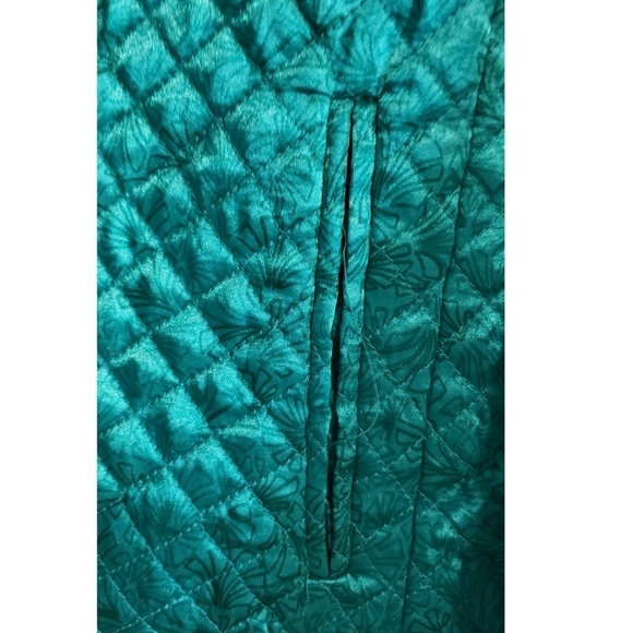 Vintage C.L.O.T.H.E.S Blazer Green XL Quilted Floral Print Asian Inspired Jacket - Picture 11 of 14